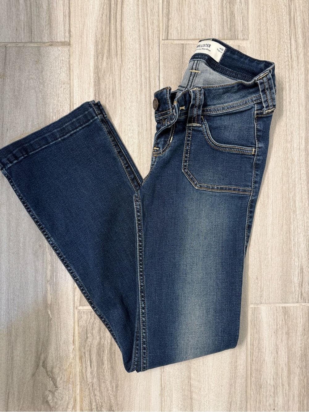 Hollister Women's Dark Wash Bootcut Jeans - Size OR / W 25"